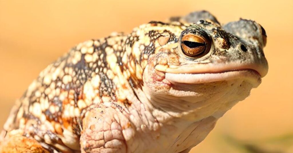 Dry warty skin of a toad